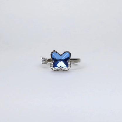 Blue spark fidget ring